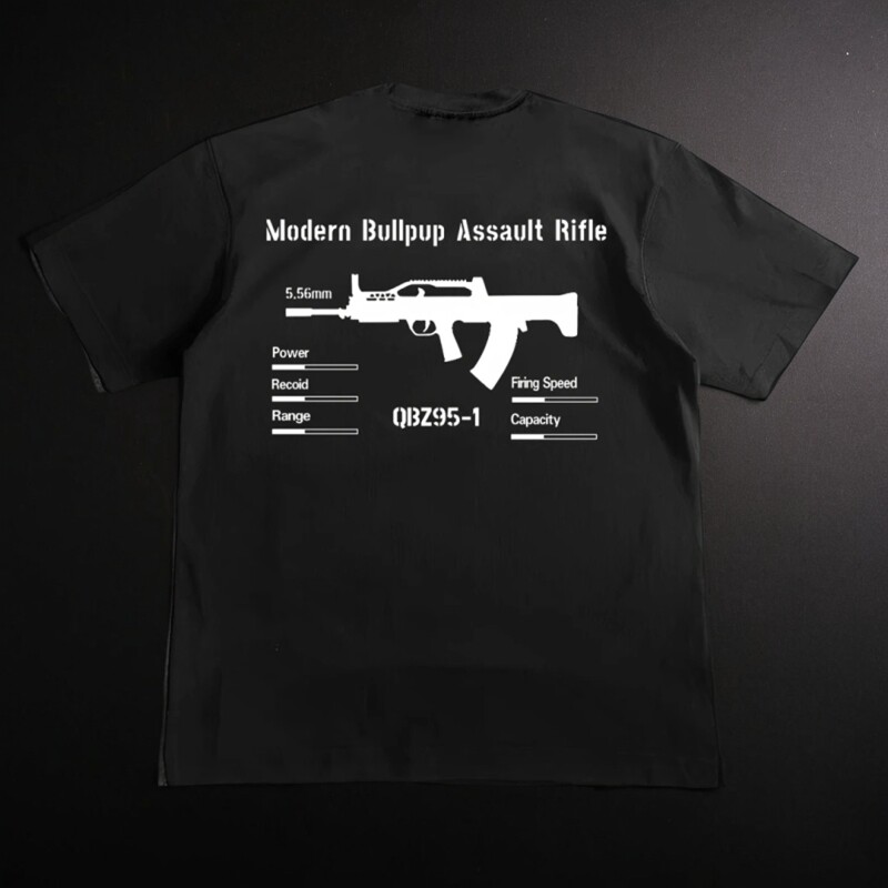 【泡面战术】QBZ95-1北方战术T恤军迷服饰军事主题T恤夏季短袖