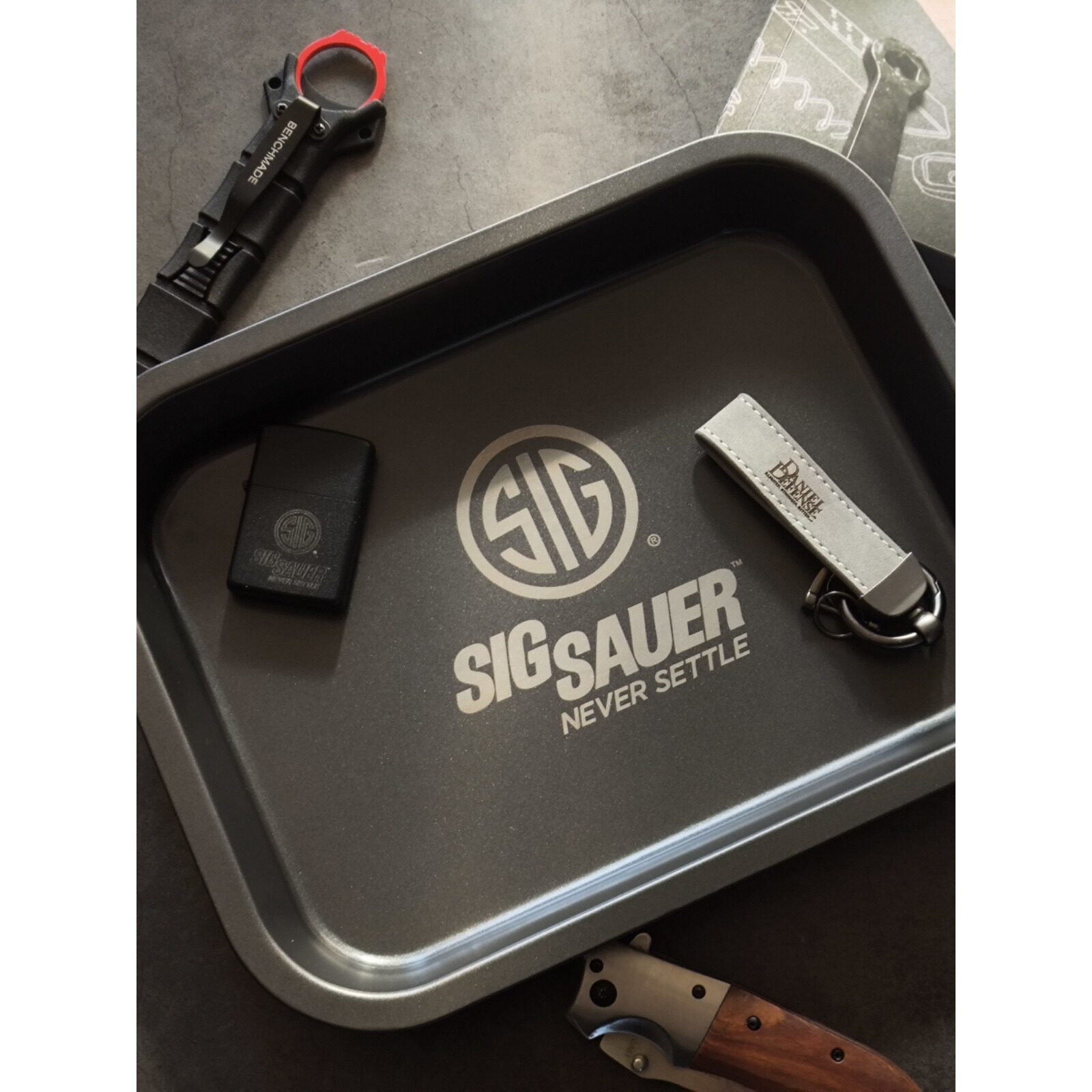 【泡面战术】SIGSAUER西格绍尔置物盘EDC合金零钱盘战术托盘