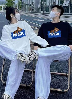 2026圆领连帽卫衣男女潮牌宽松百搭简约秋季情侣上衣