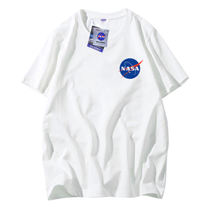 NASA联名品牌商城-NASA联名款纯棉短袖T恤男女情侣宽松大码打底衫半袖体恤上衣服