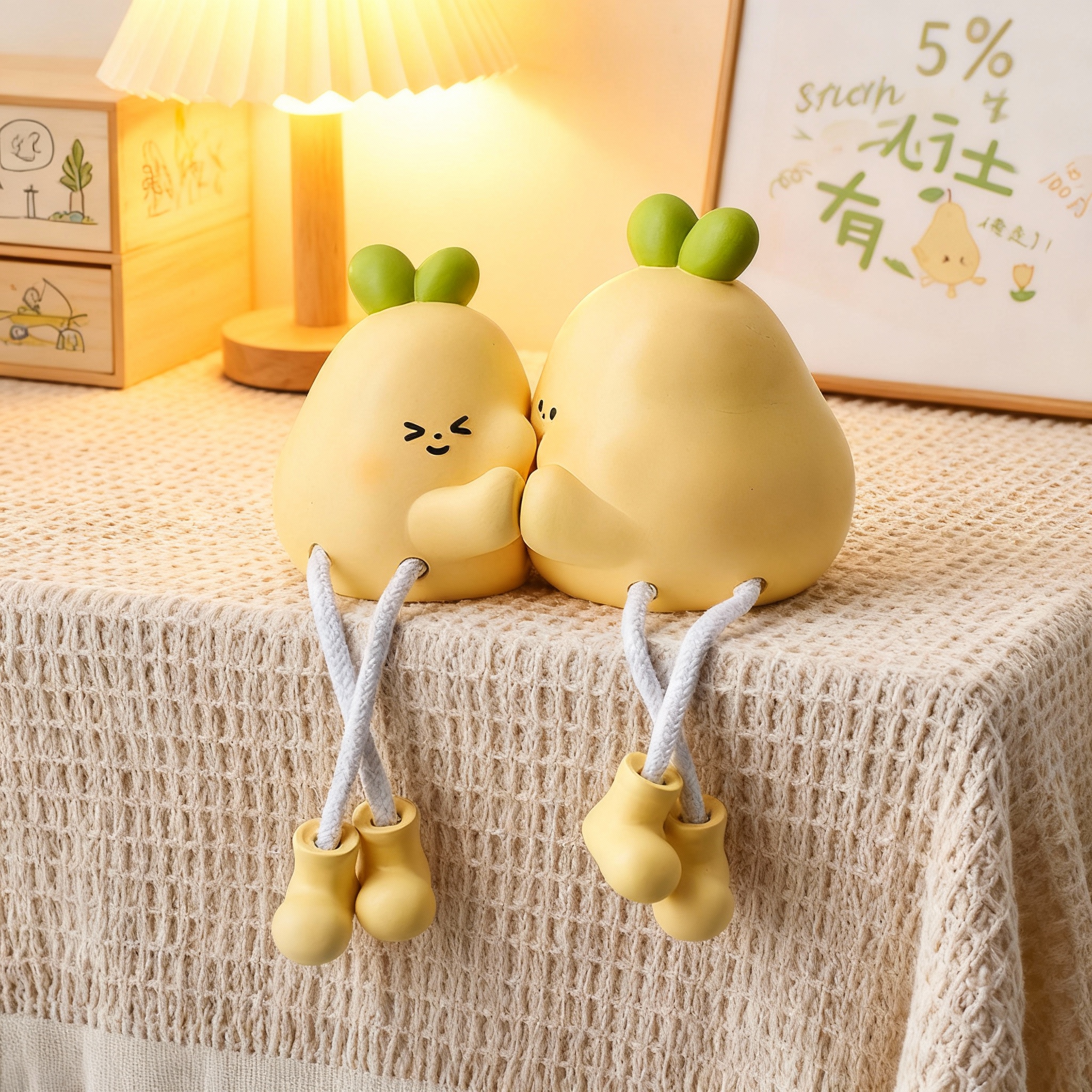 可爱卡通梨子造型桌面摆件