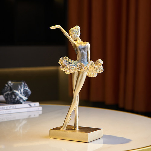 轻奢芭蕾舞女孩艺术摆件家居软装
