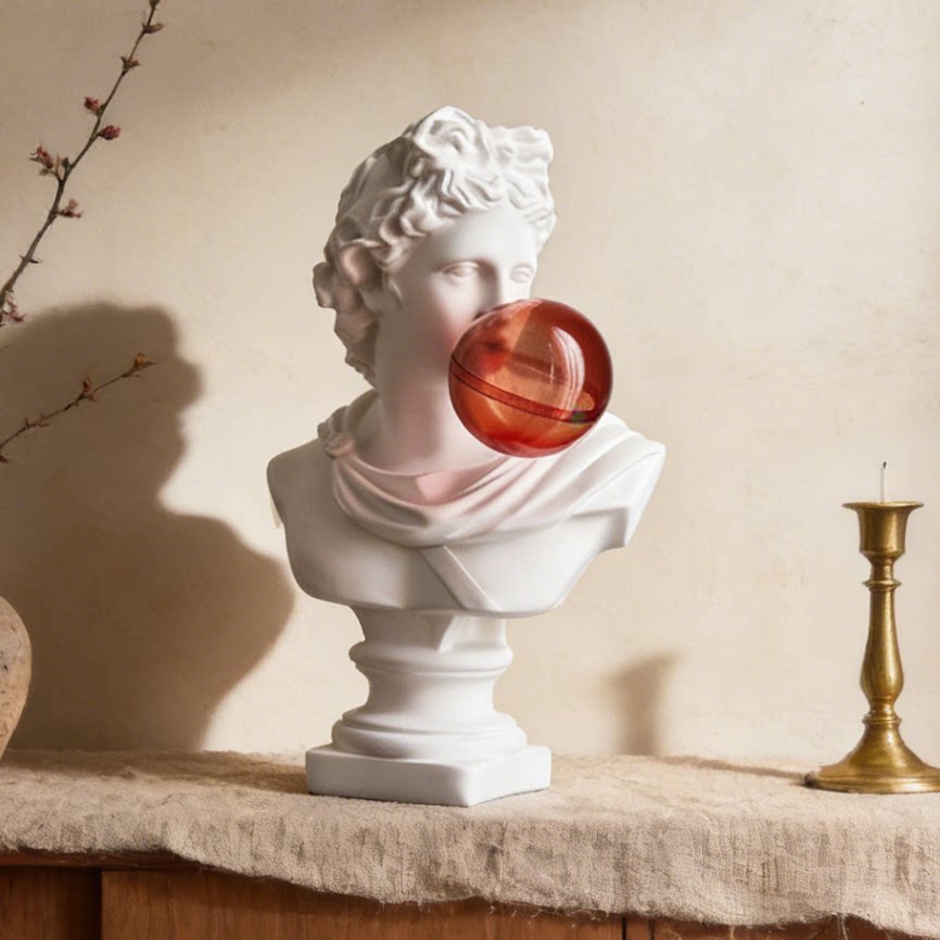 创意树脂雕塑摆件欧式古典人物头像桌面装饰品客厅玄关工艺品