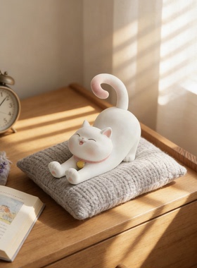 中古风治愈系艺术手机支架小摆件