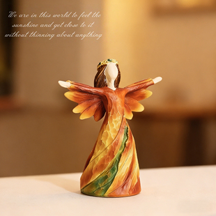 复古天使女孩艺术桌面摆件轻奢高级感小众客厅卧室装饰品创意礼物