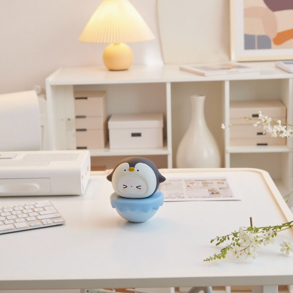 可爱萌宠不倒翁桌面摆件打工人情