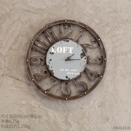 创意复古工业风齿轮挂钟小挂件个性loft壁挂服装店餐厅墙面装饰品