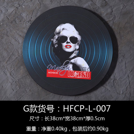 客厅墙面软装饰品复古黑胶唱片木板画壁挂创意酒吧墙挂墙饰小挂件