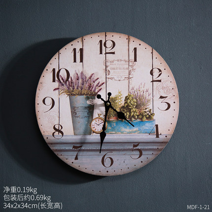 创意复古工业风挂钟餐厅酒吧墙壁墙面装饰品房间客厅墙上挂件墙饰