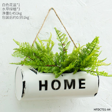 美式复古仿真植物壁挂花盆墙上挂件墙壁装饰品咖啡厅餐厅墙面墙饰