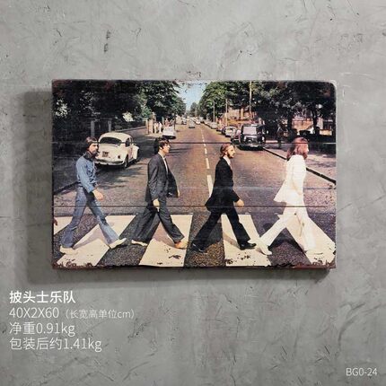 复古工业风创意木板画饭店餐厅墙面装饰品墙壁挂件个性背景墙挂饰
