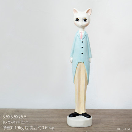 创意家居可爱猫书桌电视柜摆设温馨儿童房间卧室少女心装饰品摆件