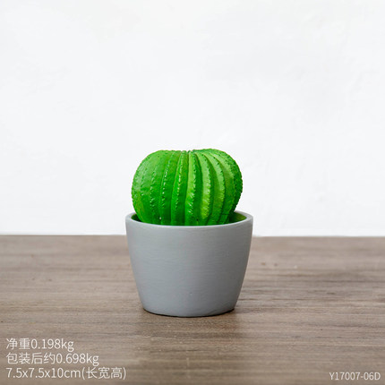 创意仙人掌盆栽小摆设个性房间卧室书桌床头电视柜时尚装饰品摆件