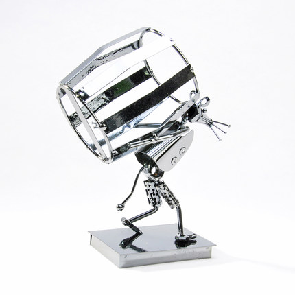 创意酒吧红酒架摆件餐桌铁艺服务生厨师餐厅装饰品杯架金属工艺品