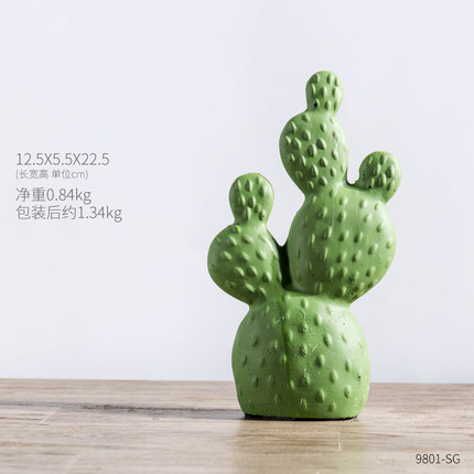 创意小清新仙人掌多肉仿真植物盆栽客厅办公室桌面绿植装饰品摆件