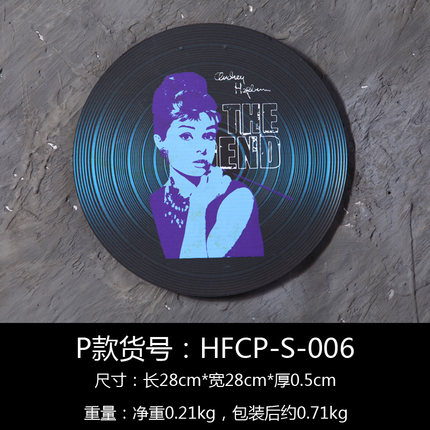 客厅墙面软装饰品复古黑胶唱片木板画壁挂创意酒吧墙挂墙饰小挂件