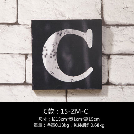 创意英文字母木板画挂画客厅壁饰墙饰咖啡厅无框画酒吧装饰品壁挂