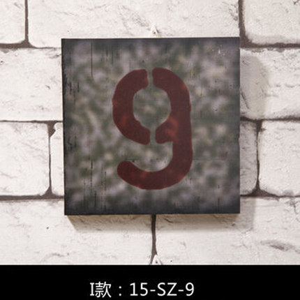 创意英文字母木板画挂画客厅壁饰墙饰咖啡厅无框画酒吧装饰品壁挂