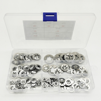 304不锈钢梅花挡圈轴承夹M3-M12