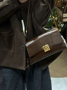 油腊皮新款 休闲百搭单肩斜挎腋下包简约牛皮5001菲诗小铺 女包时尚