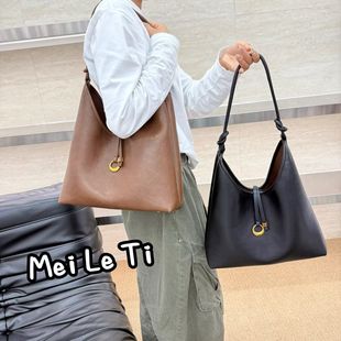 2025新款高级感百搭休闲单肩女包大容量通勤斜挎托特包美乐提8139