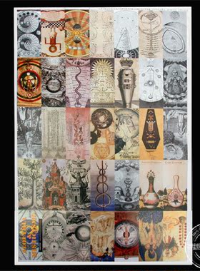 包邮Concertino小协奏曲手绘炼金术哲学书签69张进口纸可涂鸦送礼