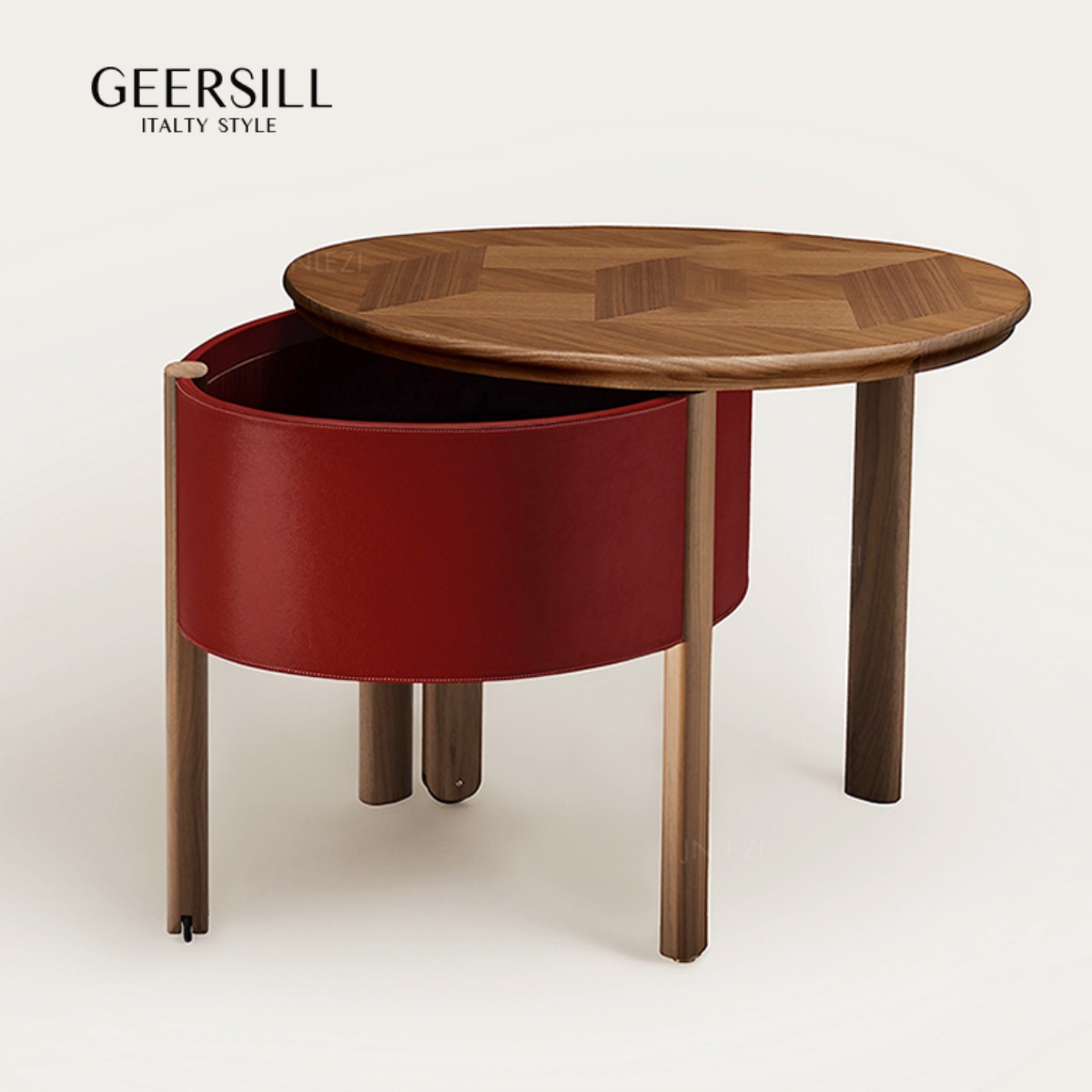 【zui强配货】可移动实木皮边几