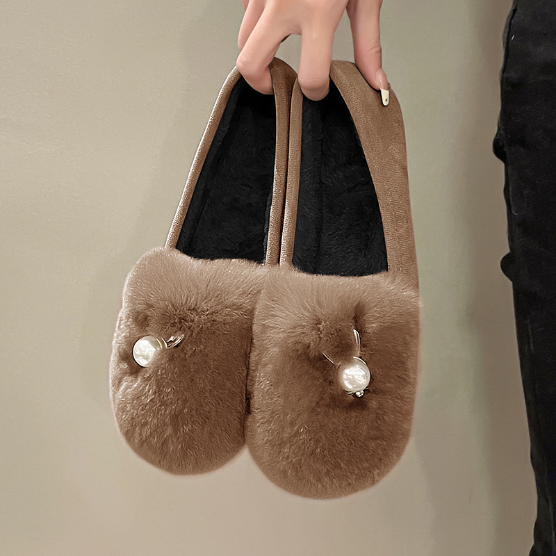 毛毛鞋24年新款舒适加绒加厚