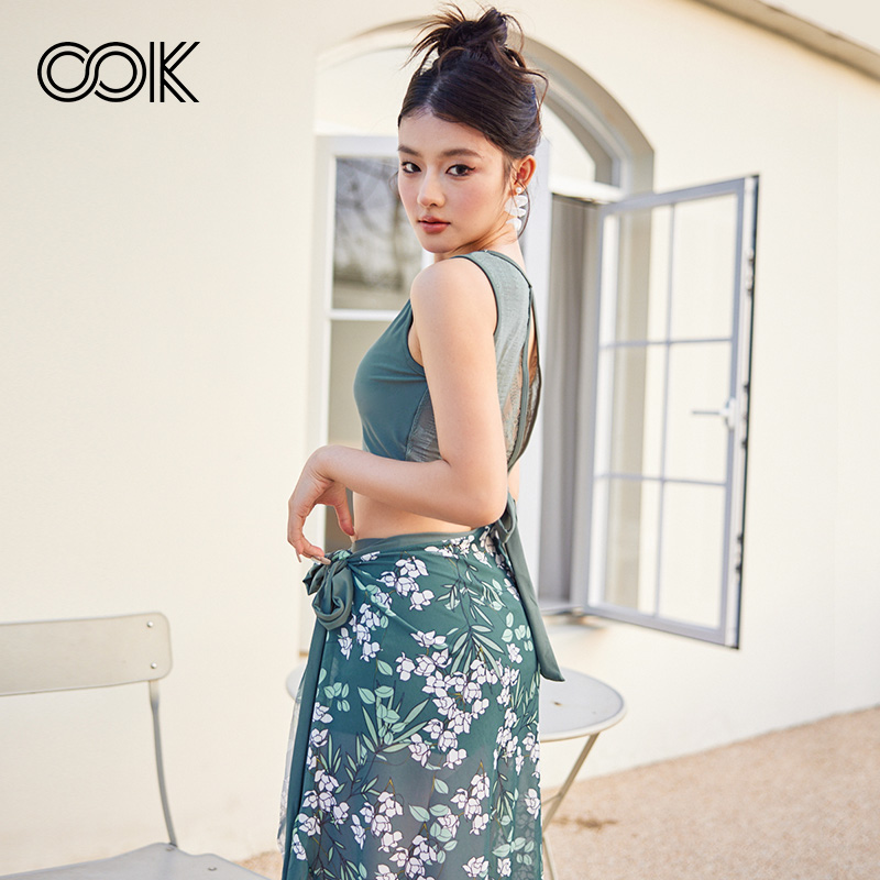 OOK分体泳衣度假三件套性感露背