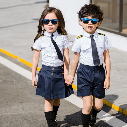 飞行员机长衬衫小空少幼儿园班服