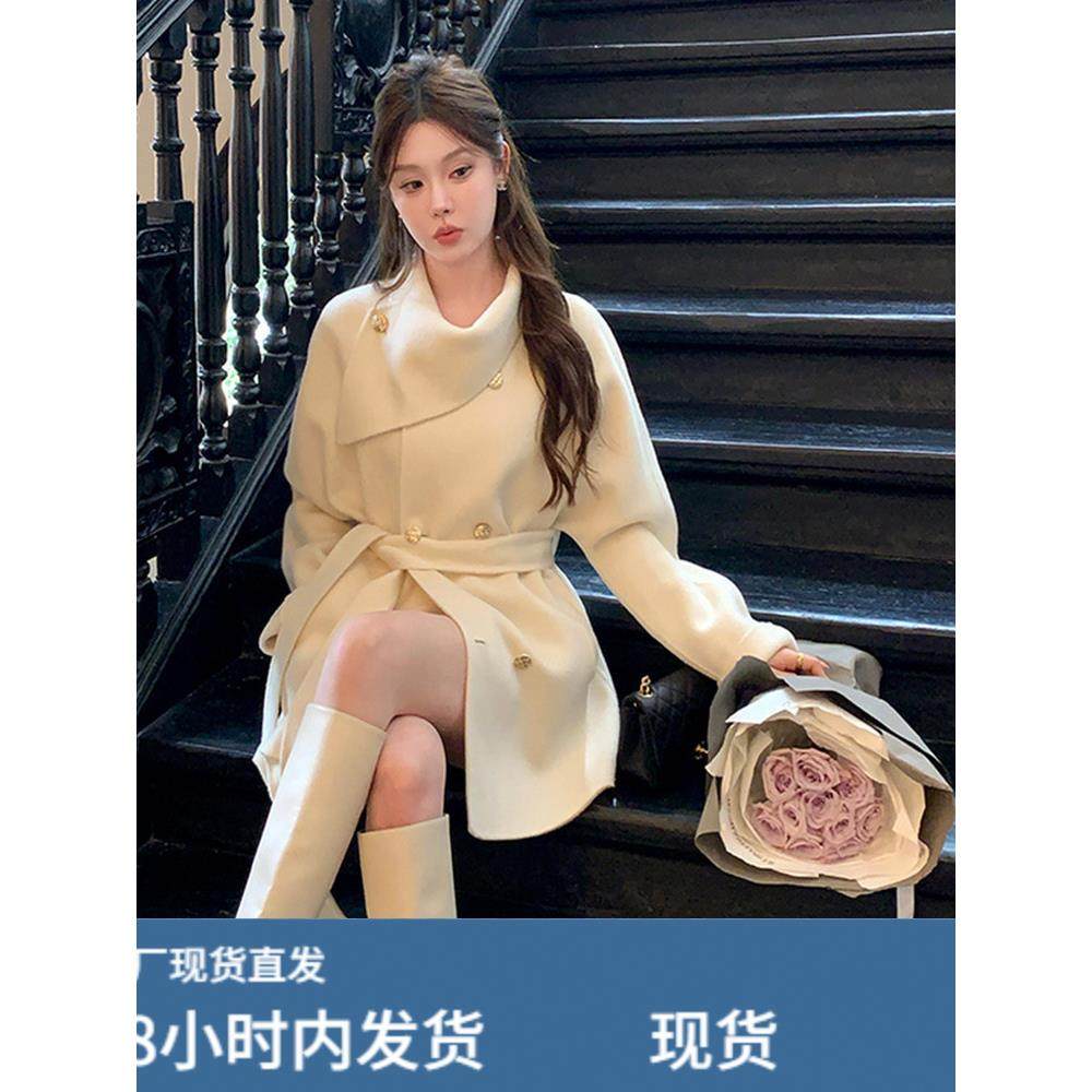 白色毛呢外套女短款2025秋新款韩系高级感今年流行爆款呢子大衣,运动/瑜伽/健身/球迷用品,广场舞套装,淘宝优惠券,粉丝福利购,淘宝优惠卷