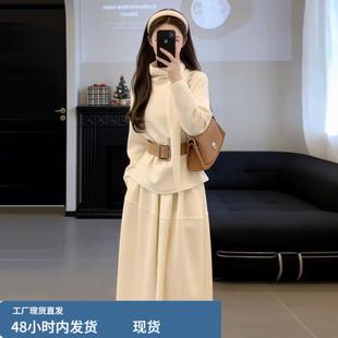 2025新款巨好看的冬装小个子香风连衣裙子女装秋冬季穿搭长裙套装