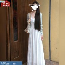 法式气质无袖吊带连衣裙女2025夏季新款温柔风收腰显瘦A字长裙子