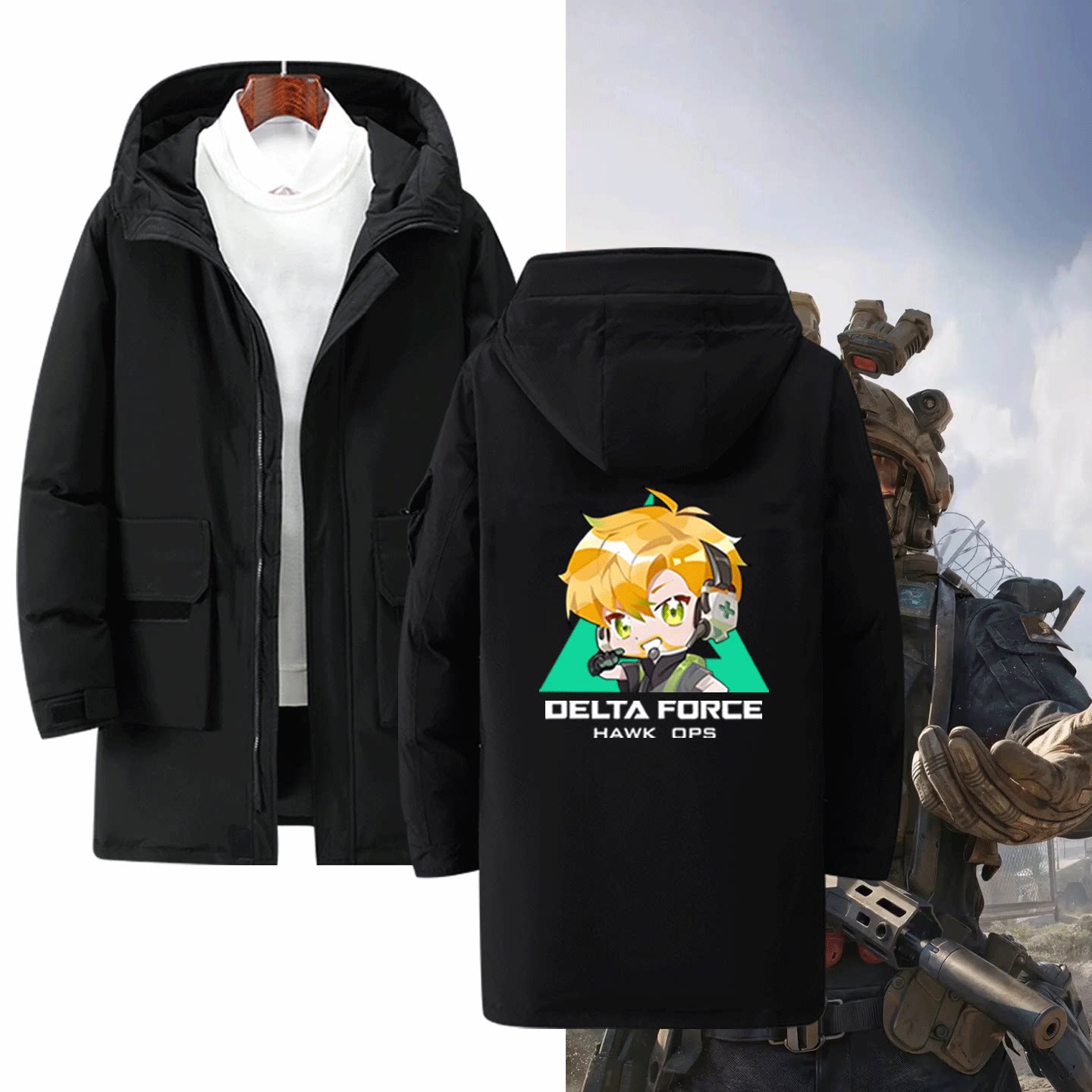 男女休闲百搭冬季带帽拉链羽绒服