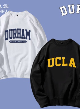 ucla加州大学洛杉矶分校运动杜伦大学-DUKE 杜克大学宽松圆领卫衣