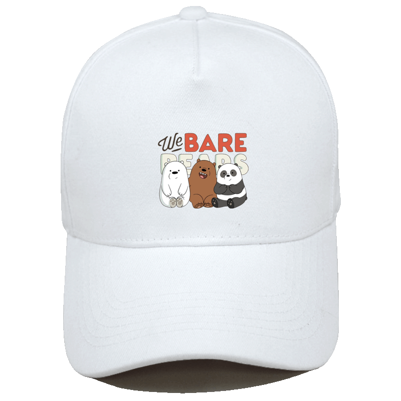 咱们裸熊动漫周边WeBareBears三只熊男女情侣秋冬定制鸭舌棒球帽