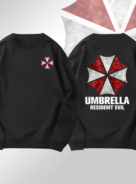 生化危机Biohazard浣熊保护伞外套秋冬保暖男女学生情侣圆领卫衣