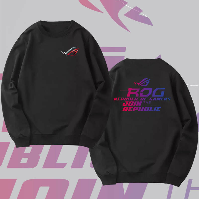 玩家国度ROG败家之眼显卡电脑迷周边秋冬可定制男女休闲圆领卫衣