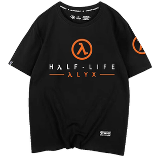 半条命Alyx游戏周边短袖t恤衫男女纯棉半截袖体恤夏宽松上衣服T恤