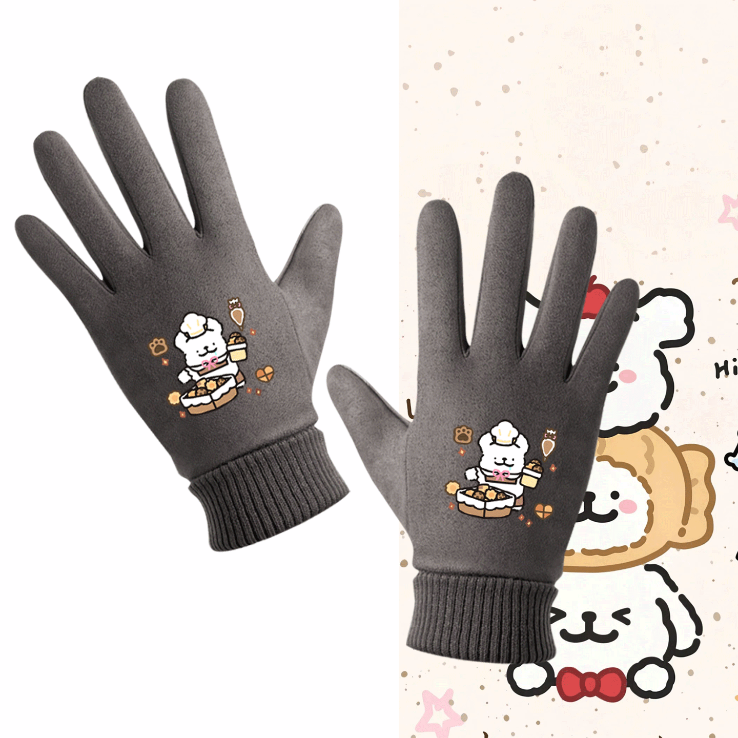 可定制分指保暖骑行秋手套