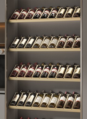 金属发光铁艺酒柜红酒架定制斜放层架悬挂躺酒展示架酒瓶托架轻奢