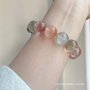 瑞士 Francesca 五行原创设计多宝手链手串仿水晶海蓝宝琉璃手串