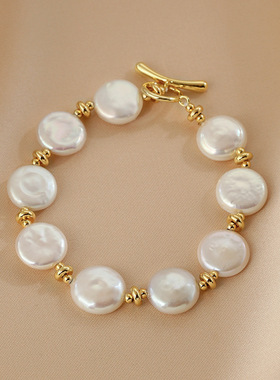 淡水珍珠OT扣巴洛克设计感手链
