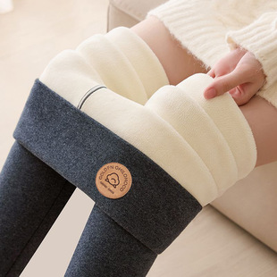 800g羊羔绒打底裤女东北特厚保暖裤高腰棉裤冬季高弹加绒加厚