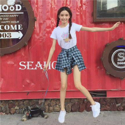 向日宅物林小宅同款可爱学院风格子短裤裙显瘦半身裙女学生短裙裤
