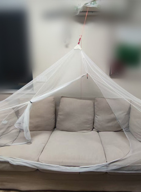 乐飞思N1折叠沙发床办公室蚊帐户外简易免安装家用拉链款便携