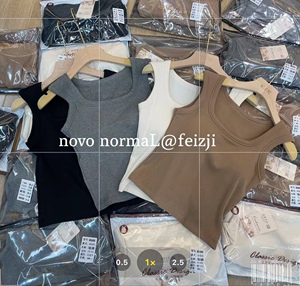 妃子纪羊绒内搭女士背心带胸垫吊带保暖磨毛内衣打底上衣女装8686
