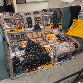 圣诞节送礼Merry Christmas中秋春节外贸原单彩灯挂毯床毯沙发毯