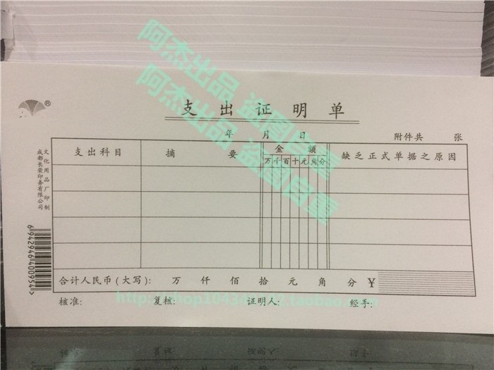 支出单支出凭证赢信会计财务