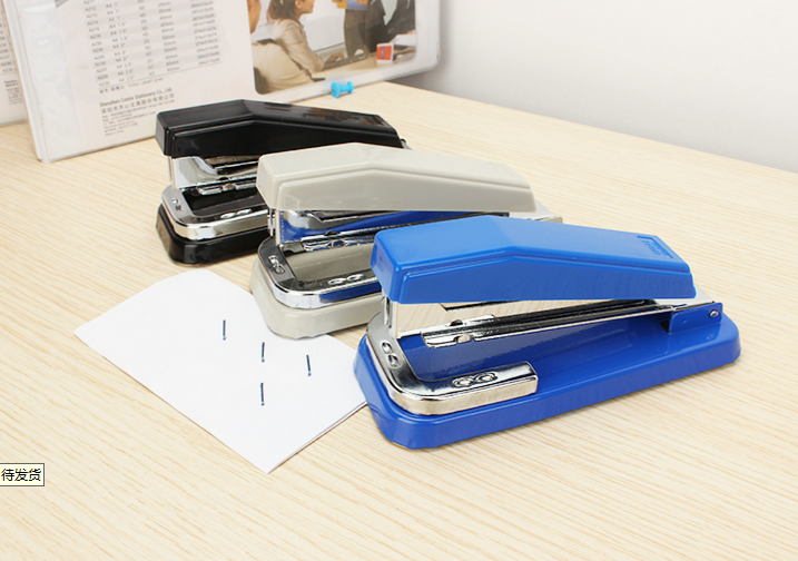 得力0414订书机 旋转订书器 360度订书机 订书机旋转订书器